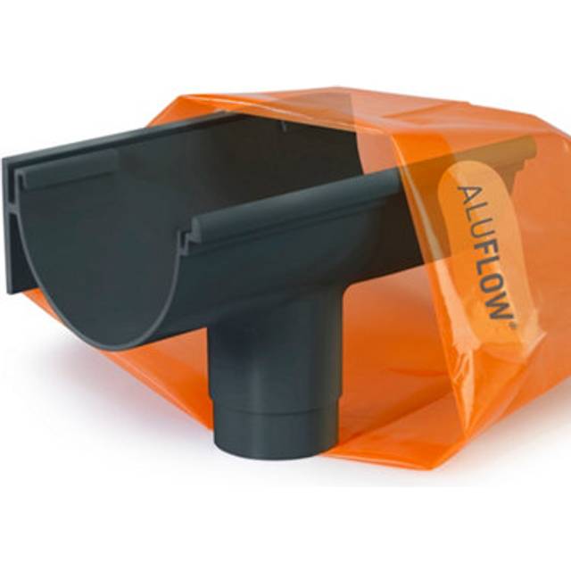 Aluflow Aluminium Round Downpipe Shoe 68mm in Grey