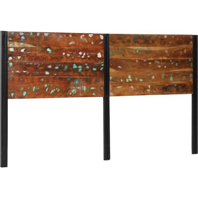 vidaXL Headboard 180 cm Solid Wood Reclaimed and Iron - Brown