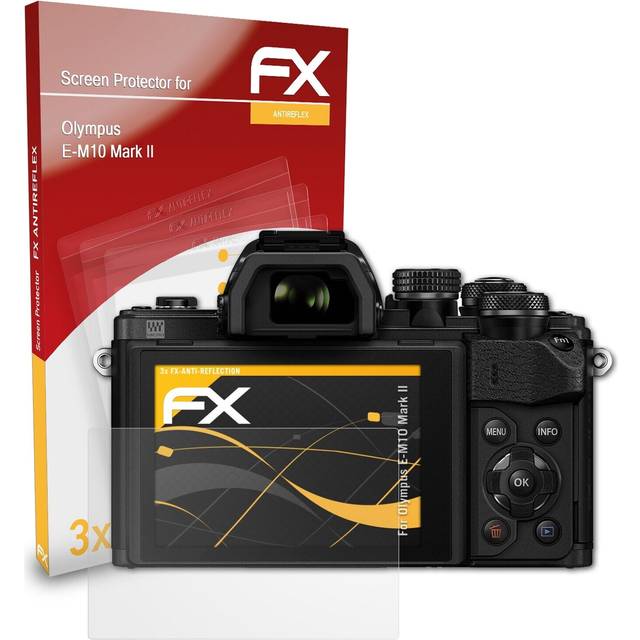 Atfolix 3x Screen Protection Film For Olympus E-m10 Mark Ii Matt&shockproof