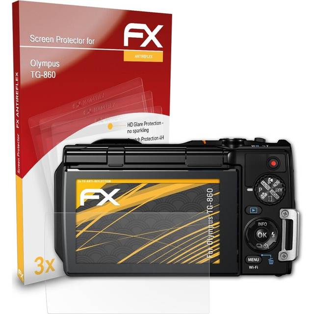 Atfolix 3x Screen Protection Film For Olympus Tg-860 Matt&shockproof