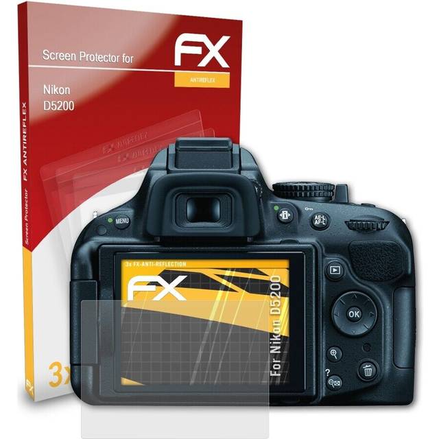 Atfolix 3x Screen Protection Film For Nikon D5200 Matt&shockproof