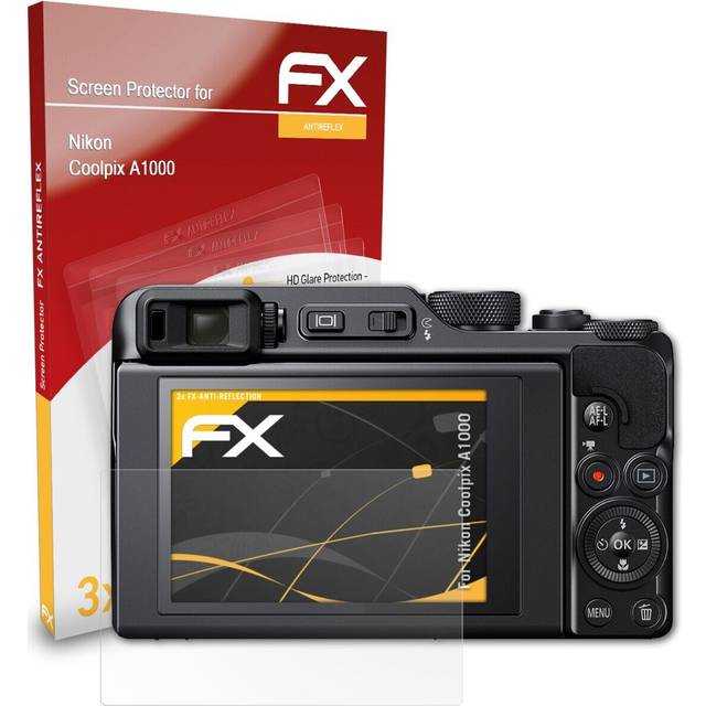 Atfolix 3x screen protection film for nikon coolpix a1000 matt&shockproof