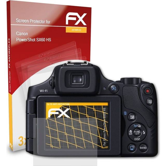 Atfolix 3x Screen Protection Film For Canon Powershot Sx60 Hs Matt&shockproof