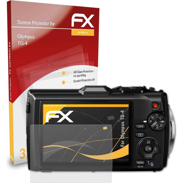 Atfolix 3x Screen Protection Film For Olympus Tg-4 Matt&shockproof
