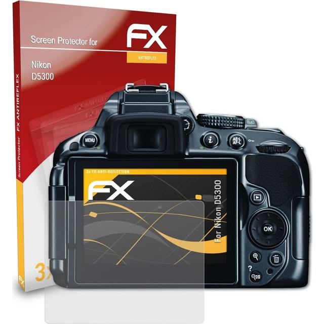Atfolix 3x Screen Protection Film For Nikon D5300 Matt&shockproof