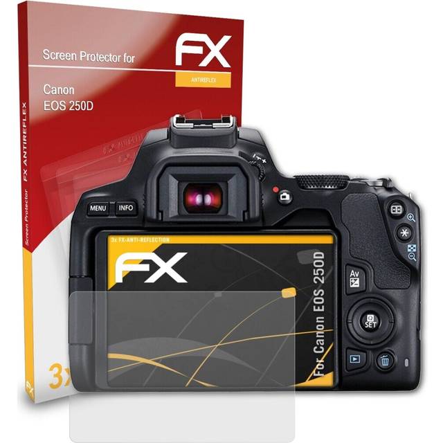 Atfolix 3x screen protection film for canon eos 250d matt&shockproof
