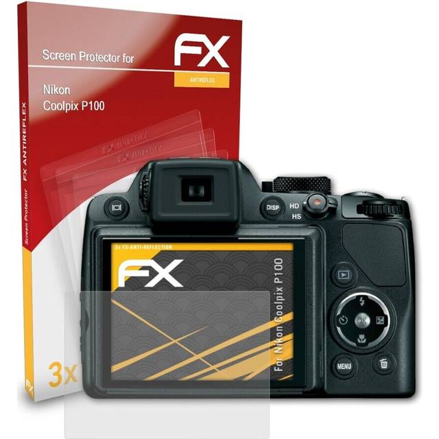 Atfolix 3x screen protection film for nikon coolpix p100 matt&shockproof