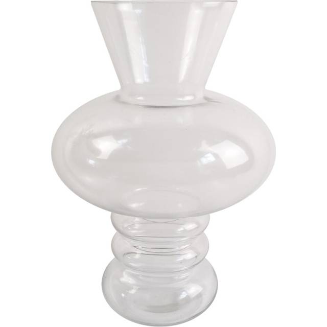 35cm Bubble Clear Glass Vase