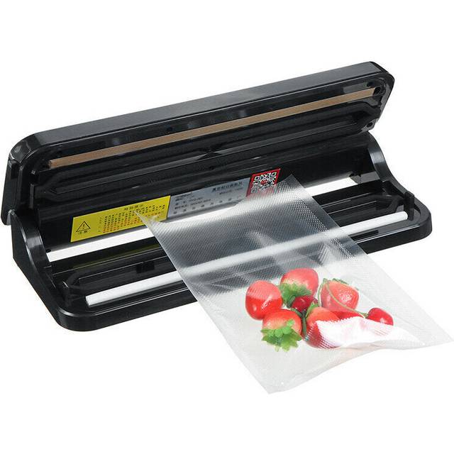 (Black) 140W Electric Food Vacuum Sealer Machine For Storage Packing Food Photos Jewellery Antiques Clothes + 10 Bags