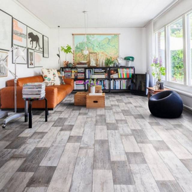"(9m(29'5"") X 3m(9'9"")-27mÂ², Beige Brown Narrow Plank) Anti Slip Wood Effect Lino Vinyl Flooring For LivingRoom Kitchen Vinyl Sheet"
