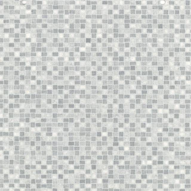 Silver Grey Chequers Stone Effect 2.8mm Vinyl Flooring Sheet-9mX2m - One Size