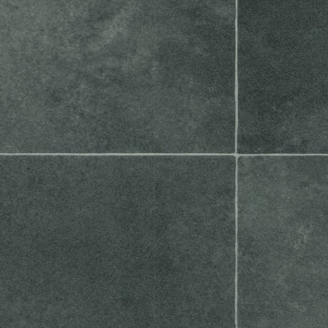 Black Stone Tile Effect 2.0mm Sheet Vinyl -1mX4m - One Size