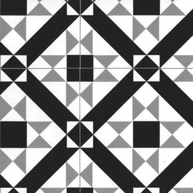 Black White 2.8mm Designer Effect Vinyl Sheet Flooring -2mX4m - One Size
