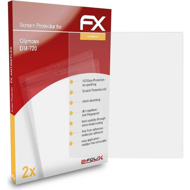 Atfolix 2x Screen Protection Film For Olympus Dm-720 Matt&shockproof