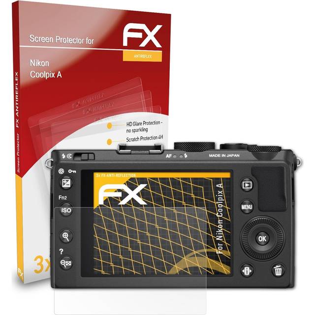 Atfolix 3x screen protection film for nikon coolpix a matt&shockproof