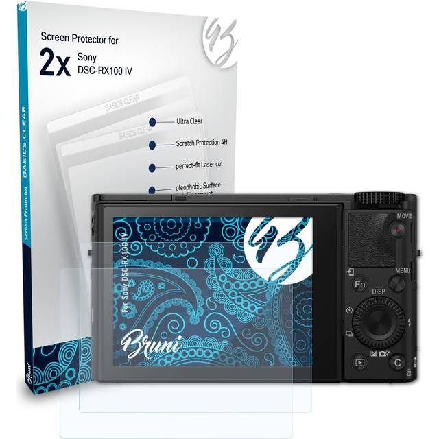 Bruni 2x protective film for sony dsc-rx100 iv screen protector