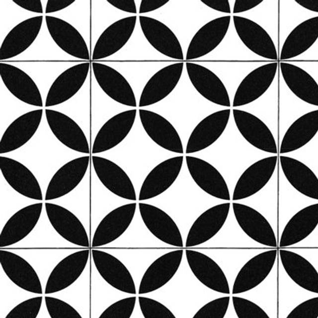 Black White 2.8mm Designer Effect Vinyl Flooring-1mX4m - One Size