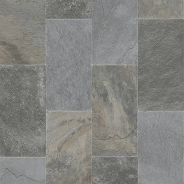 Grey Marble Effect 2.3mm Vinyl Flooring Sheet-8mX3m - One Size