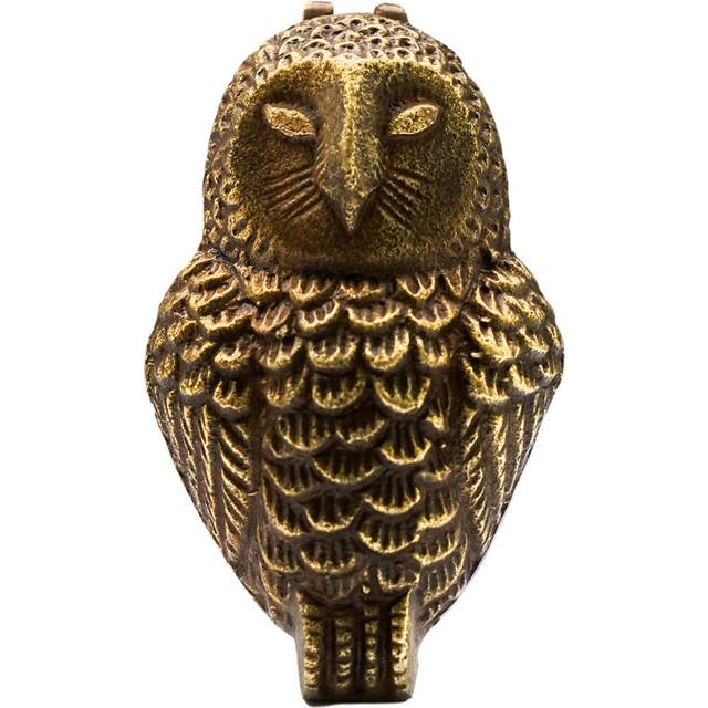 Owl Antique Finish Door Knocker, Antique Brass