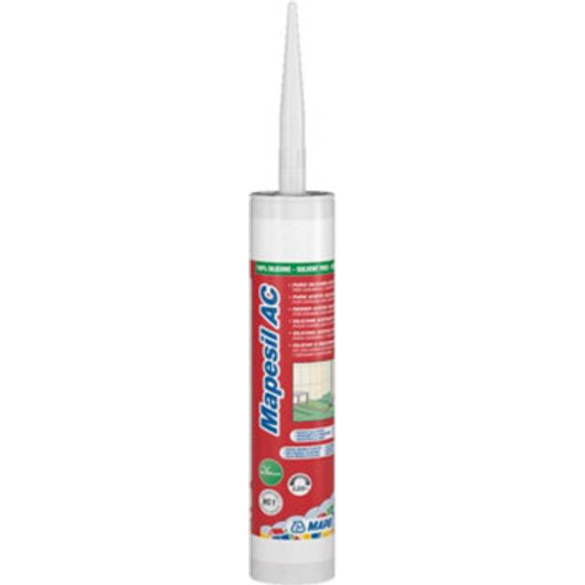 Mapei Mapesil AC 127 310ml Solvent Free Silicone Sealant | Artic Grey | 50mm x 230mm x 50mm