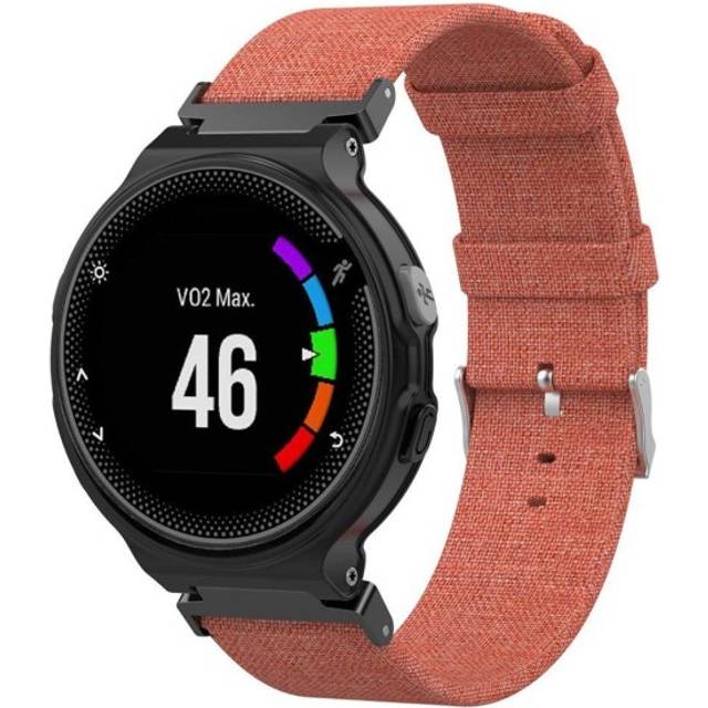 Garmin Forerunner 220 / 230 / 235 / 630 / 620 / 735 armband i kanvas - Orange
