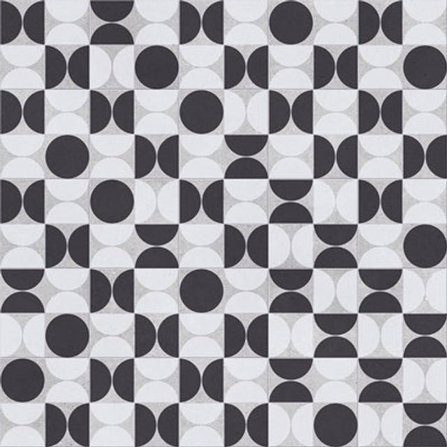 "(Black/White, 8m(26'3"") X 2m(6'6"")-16mÂ²) Vinyl Flooring  Sheet For Dining Room, 2.5mm Thick With Textile Backing 10 Years Warranty"