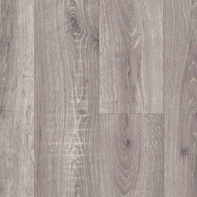 Grey Wood Effect 2.8mm Cushion Backed Vinyl Flooring Sheet-3mX2m - Brown - One Size