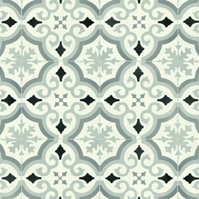"(4m(13'1"") X 3m(9'9"")-12mÂ², Pluto Grey Cream Vintage) Vintage Morrocon Effect Vinyl Flooring For LivingRoom, Kitchen,Thick Vinyl Sheet"
