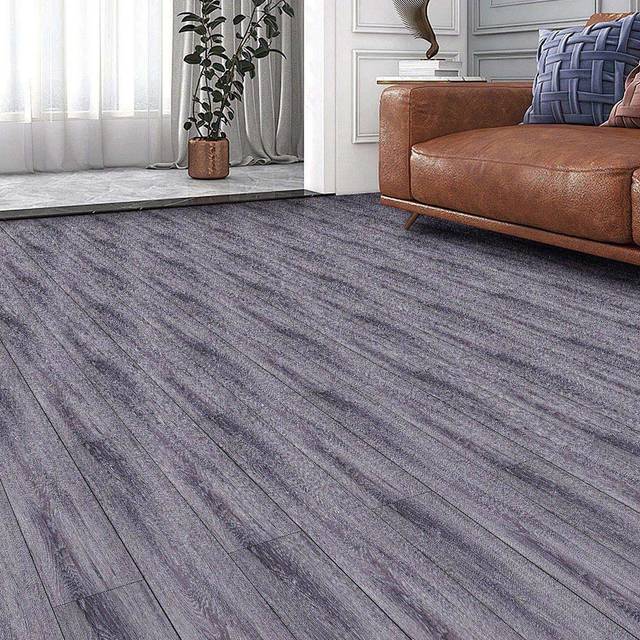 Living and Home Grey Wood Grain SPC Vinyl Floor Tile 14 Pack