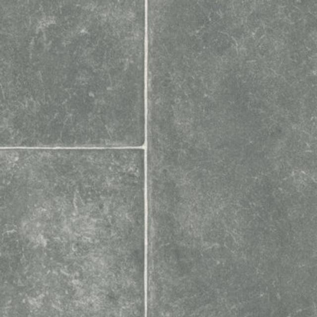 Grey Marble Effect 2.8mm Cushion Backed Vinyl Flooring Sheet-2mX2m - One Size