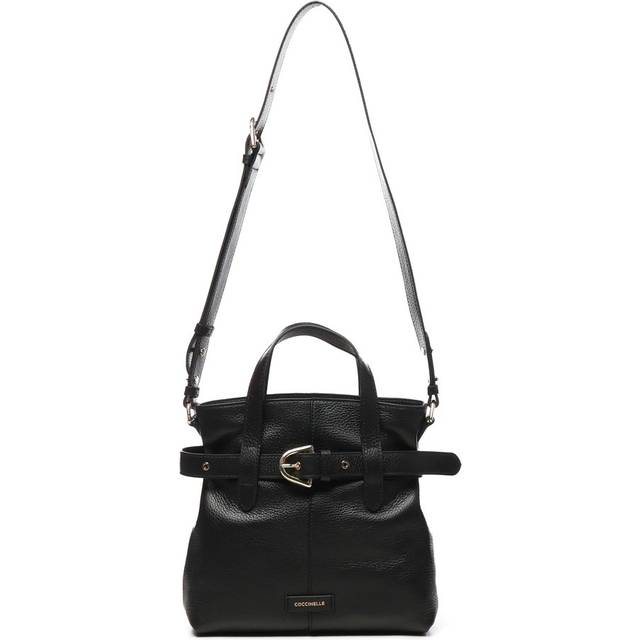 Coccinelle, Bucket Bags, female, Black, ONE SIZE, Black Bucket Bag with Decorative Belt