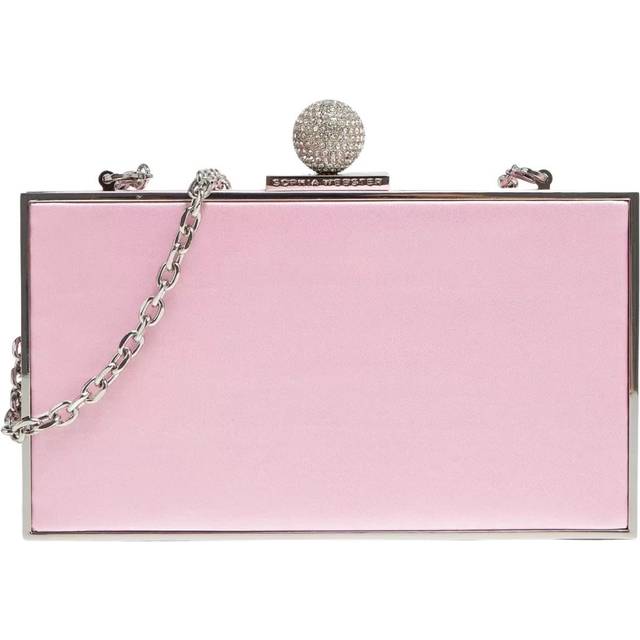 Sophia Webster, Clutches, female, Pink, ONE SIZE, Pink Satin Clara Clutch Bag