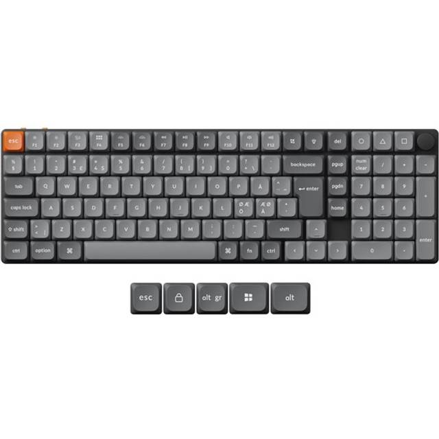 Keychron K17 MAX QMK/VIA Gateron Red trådlöst gamingtangentbord