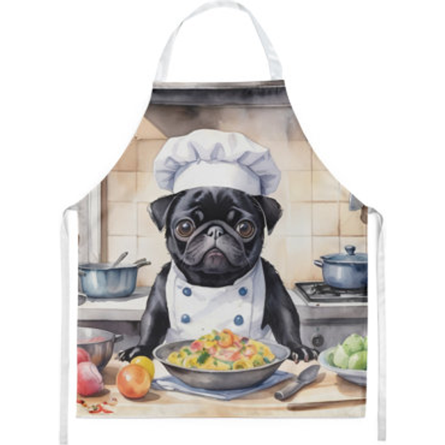Carolines Treasures DAC6310APRON 30 x 27 in. Pug The Chef Apron