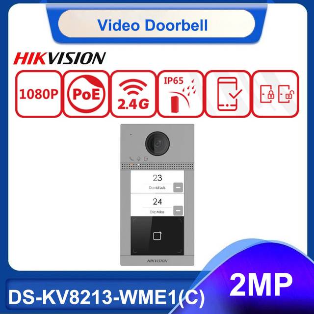 Hikvision DS-KV8213-WME1(C) 2 Buttons Metal Villa Door Station