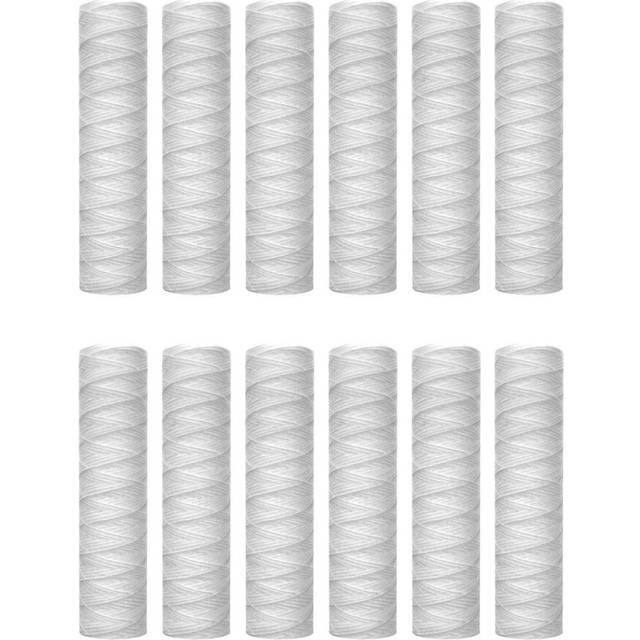 10 Micrometre String Wound Sediment Water Filter ,12 Pack,Whole House Sediment Filtration,Universal