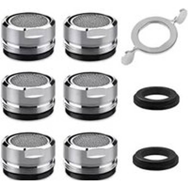 Cyslmuk - 6 Pieces M24 Faucet Aerator, Water Saving Faucet Aerator with Stainless Steel and abs Filter