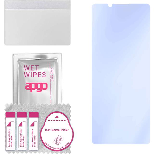apgo Ultra-Clear Hybrid protective glass compatible with Sony Xperia 1 II, flexible nano glass, great replacement for tempered glass, scratch-resistan