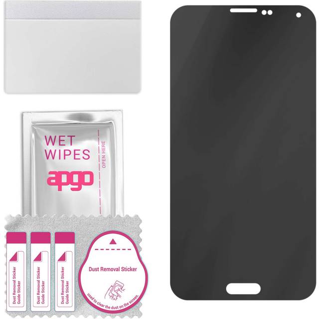 apgo Privacy Matte Hybrid protective glass compatible with Samsung Galaxy S5 SM-G900F, flexible nano glass, great replacement for tempered glass, scra