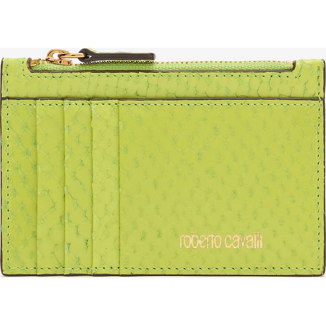 Roberto Cavalli Snake Scale-effect Coin Purse - Female Small Leather Goods Light Green