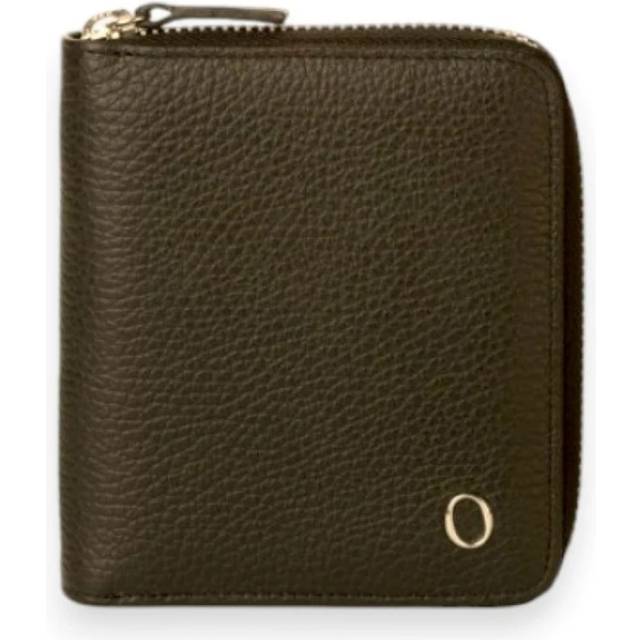 Orciani, Accessoarer, Herr, ONE Size, Läder, Läder dragkedja kortfodral plånbok - brown (ONE SIZE)