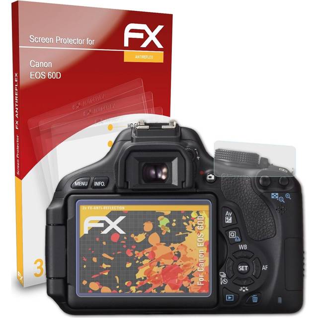 Atfolix 3x screen protection film for canon eos 60d matt&shockproof