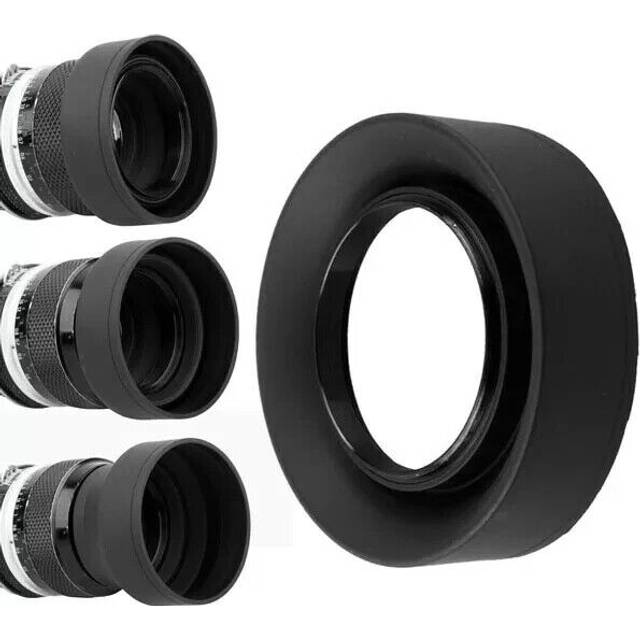 55mm 3-stage collapsible rubber hood for lens with 55mm screw thread w/a - tele