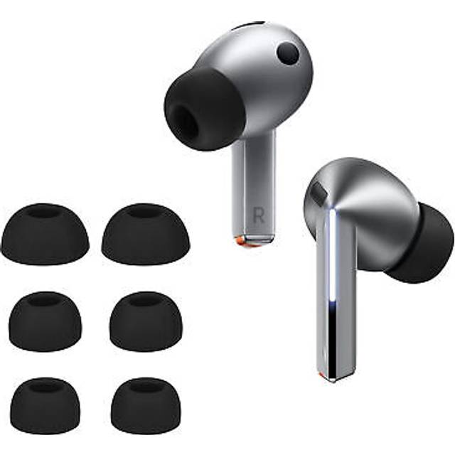 kwmobile 6x Ersättande öronspetsar kompatibla med Samsung Galaxy Buds 3 Pro – silikonspetsar för hörlurar – svart