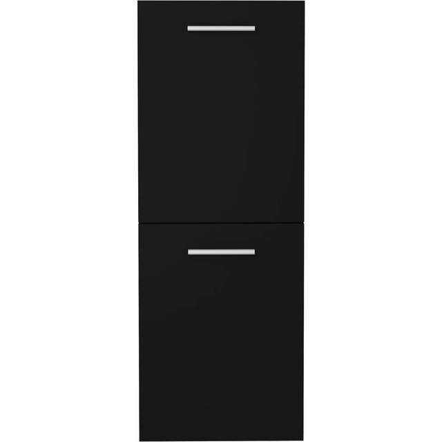 vidaXL Bathroom Cabinet Black 30x30x80 cm Engineered Wood