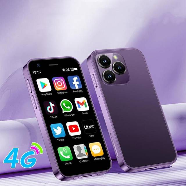 SOYES XS16 4G Smart Phone 3.0 inch Android 8.0 Quad Core 2000mAh RAM 2GB/3GB ROM 16GB/32GB Type-C  Dual SIM MINI Phone 2GB&16GB purple