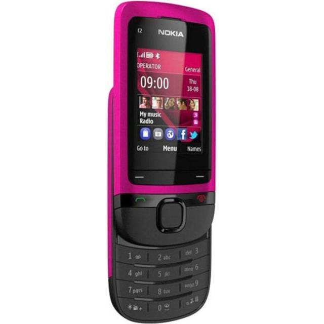 Refurbished Nokia Original Unlocked Nokia C2-05 slide Mobile Phone Simple Set black