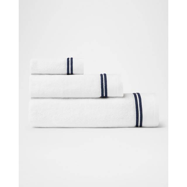SFERRA Aura Nuova Bath Towel - WHITE/NAVY