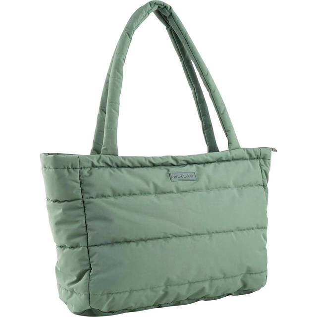 Done By Deer Quiltad Pussel Tote Bag - Grön