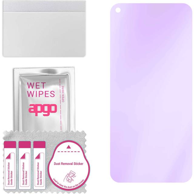 apgo Anti-Blue 9H Hybrid protective glass compatible with Huawei P40 lite E, flexible nano glass, great replacement for tempered glass, scratch-resist